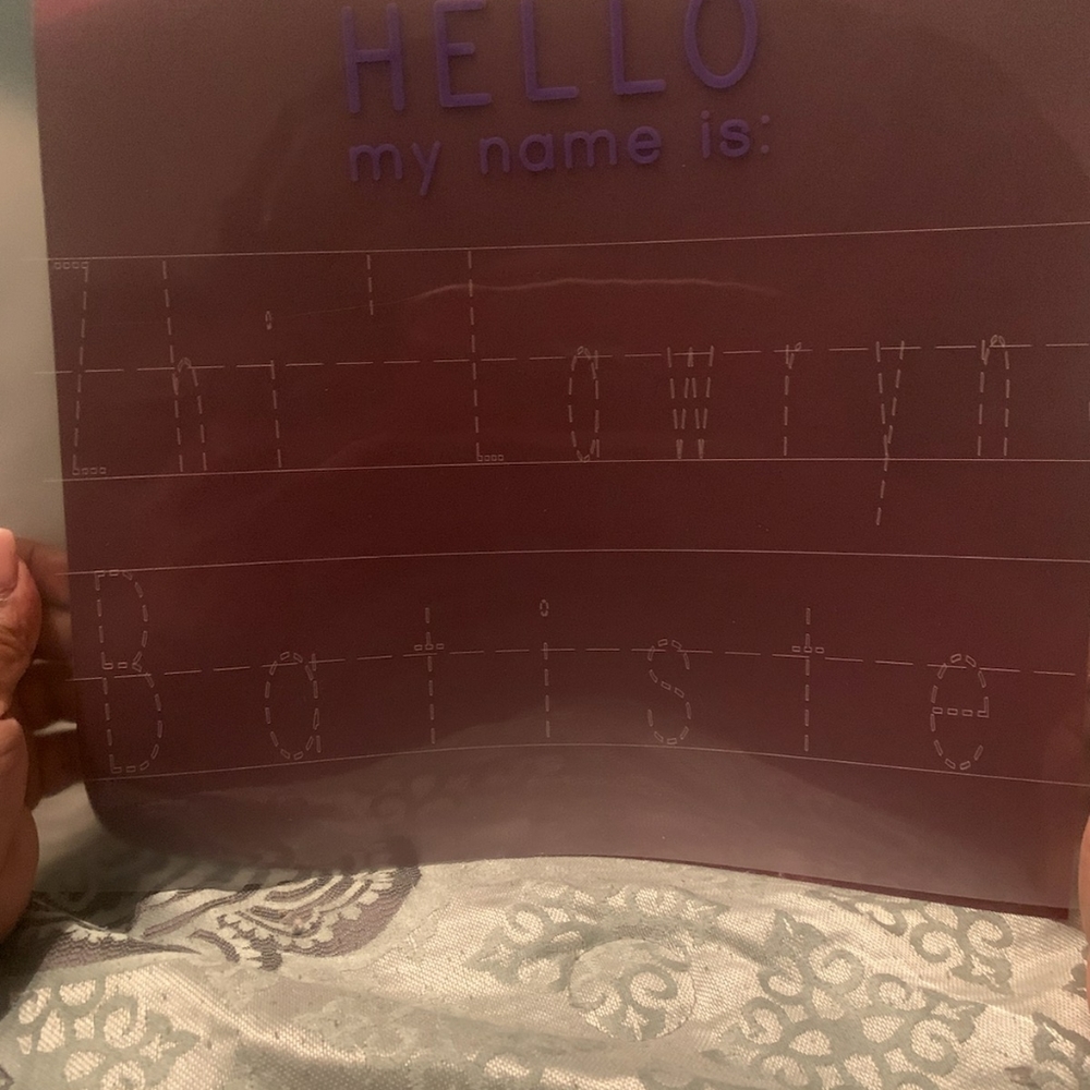 Tracing broad for kids